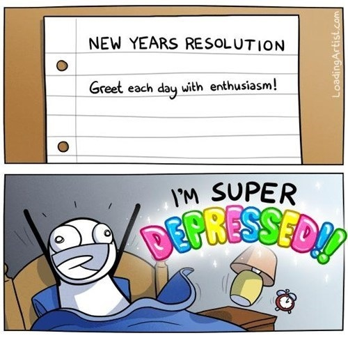 new year resolution depressed