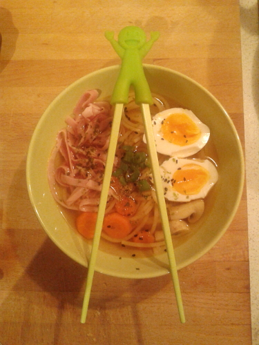 See? The chopsticks were happy about the ramen as well!!!